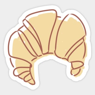 Beige Croissant Sticker